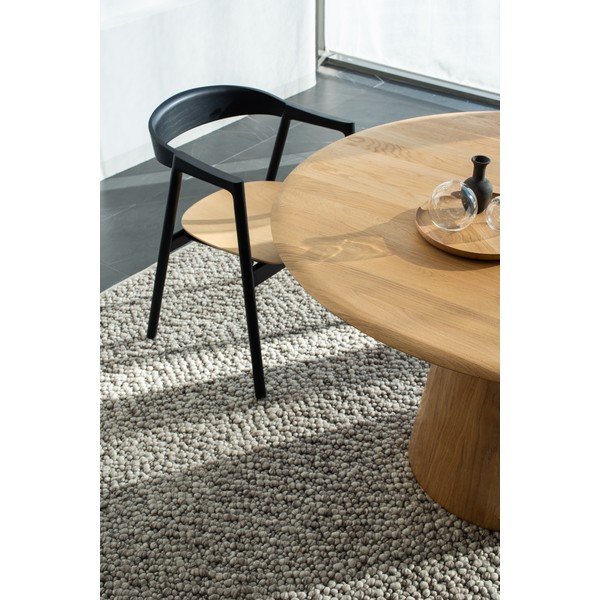 Dabīga toņa ozola masīvkoka apaļš ēdamgalds ø 126 cm Mushroom – Gazzda-image-1