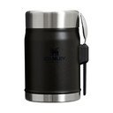 Matēti melns nerūsējošā tērauda termoss pārtikai 400 ml Legendary Food Jar + Spork Black 2.0 – Stanley
