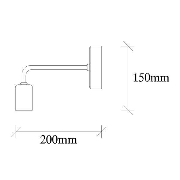 Melna sienas lampa Isidora – Opviq lights-image-2
