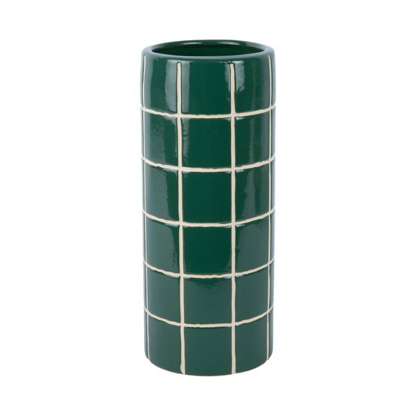 Tumši zaļa keramikas vāze (augstums 30 cm) Retro Tiles – PT LIVING