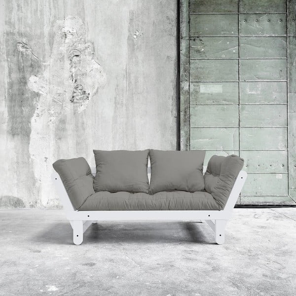 Dīvāns gulta Karup Beat White/Granite Grey