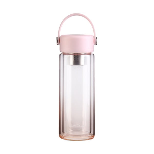 Rozā stikla pudele 350 ml Fuori – Vialli Design