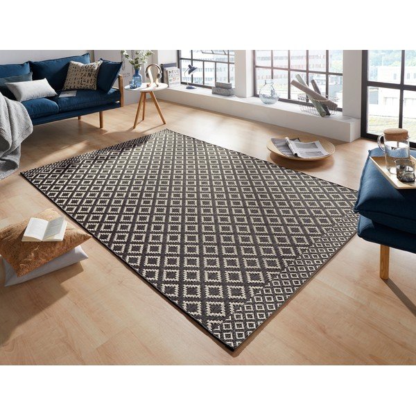 Melns un bēšs paklājs Zala Living Minnia, 76 x 200 cm-image-1