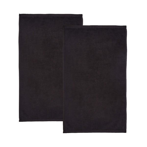 Melni ātri žūstoši/frotē kokvilnas dvieļi (2 gab.) 90x140 cm Quick Dry – Catherine Lansfield