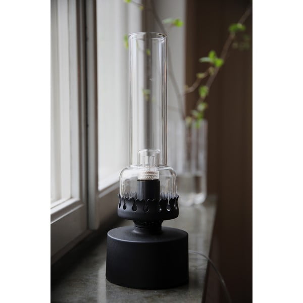 Melna galda lampa ar stikla abažūru (augstums 31 cm) Kandella – Markslöjd-image-1