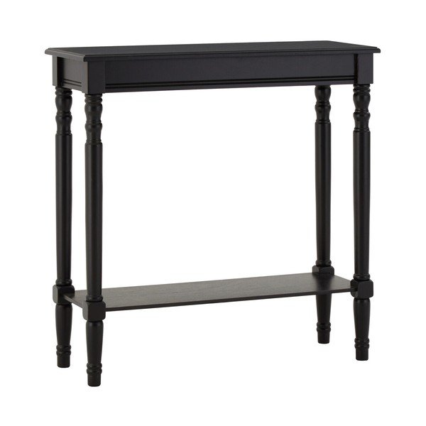 Melns priedes masīvkoka konsoles galds 30x80 cm Heritage – Premier Housewares