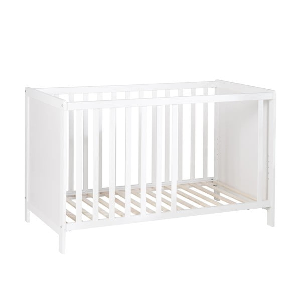 Balta bērnu gultiņa ar baldahīnu 60x120 cm Stars Gray – Roba-image-4