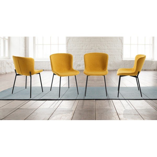 Okera dzelteni pusdienu krēsli (2 gab.) Snug – Tomasucci-image-3