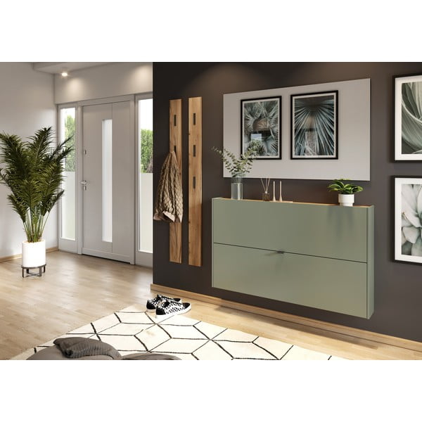 Zaļš/pelēks atverams apavu plaukts Ameca – Germania-image-1