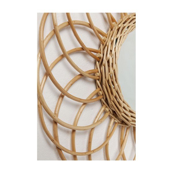 Sienas spogulis ar rotangpalmas rāmi Kare Design Swing, Ø 34 cm-image-3