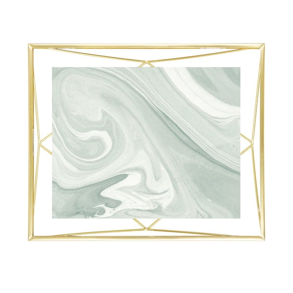 Zelta krāsas metāla stāvošs/piekarināms foto rāmis 25x30 cm Prisma – Umbra-image-3