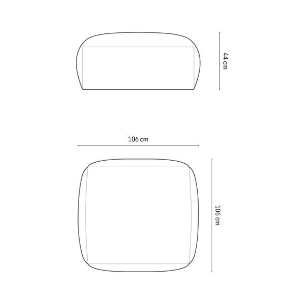 Tumši zils modulārais kāju soliņš Martina – Micadoni Home-image-4