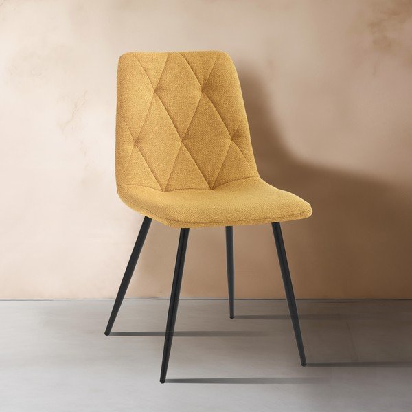 Okera dzelteni pusdienu krēsli (2 gab.) Mesh – Tomasucci-image-1