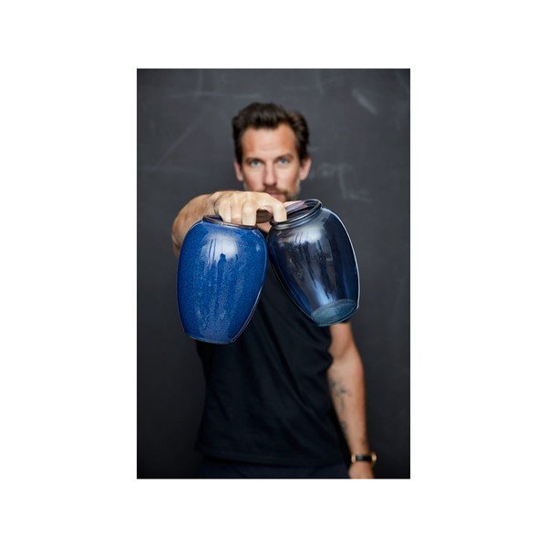 Zila stikla vāze Bitz Kusintha, ø 14 cm-image-4