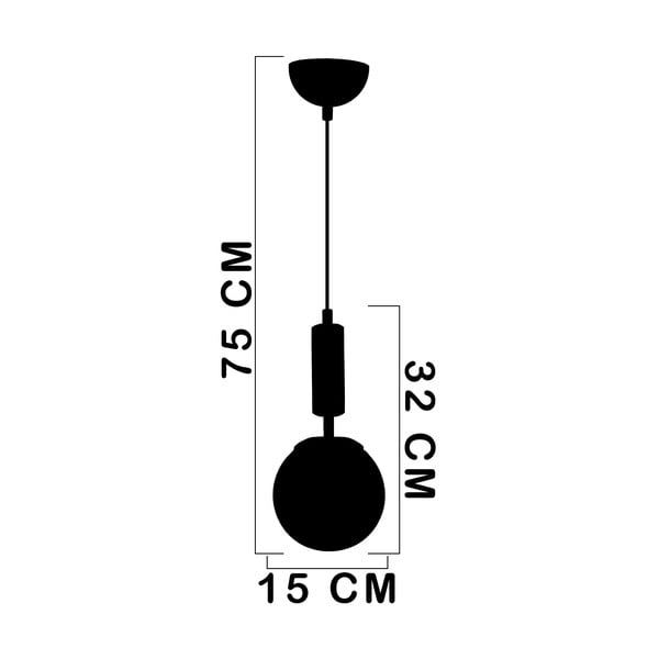 Balta/zelta krāsas piekaramā lampa ar stikla abažūru ø 15 cm Monera – Squid Lighting-image-2