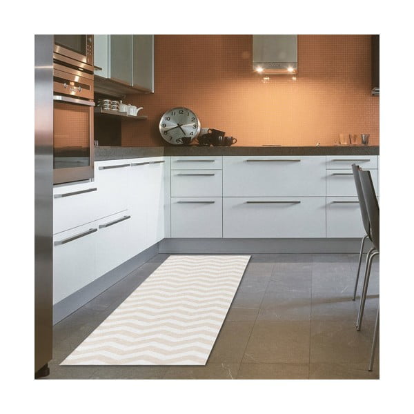 Bēšs un balts Floorita Optical skrejceļš, 80 x 130 cm-image-1