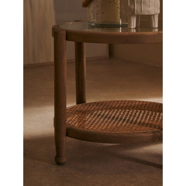 Apaļš sānu galdiņš ar stikla galda virsmu ø 57 cm Cebu – Premier Housewares-image-4