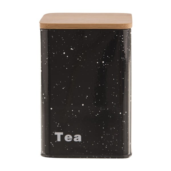 Skārda tējas kastīte ar koka vāku Orion Mramor