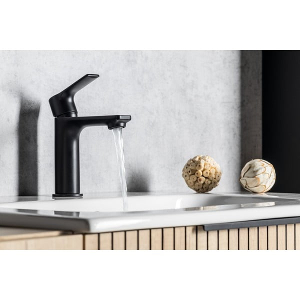 Matēti melns stāvošs jaucējkrāns izlietnei Pax – Sapho-image-3