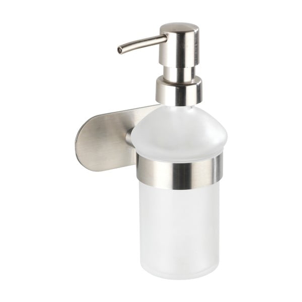 Matētas sudraba krāsas stikla pašlīmējošs ziepju dozators 200 ml Orea – Wenko-image-3