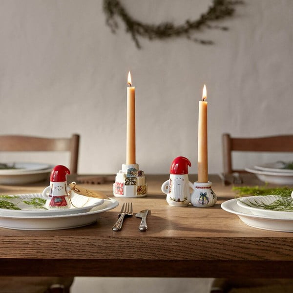Keramikas svečturis ar Ziemassvētku motīvu Hammershøi Christmas Father Elf – Kähler Design-image-2