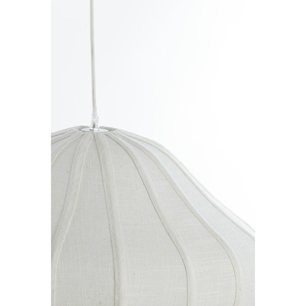 Krēmkrāsas piekaramā lampa ar auduma abažūru ø 10 cm Sukau – Light & Living-image-4