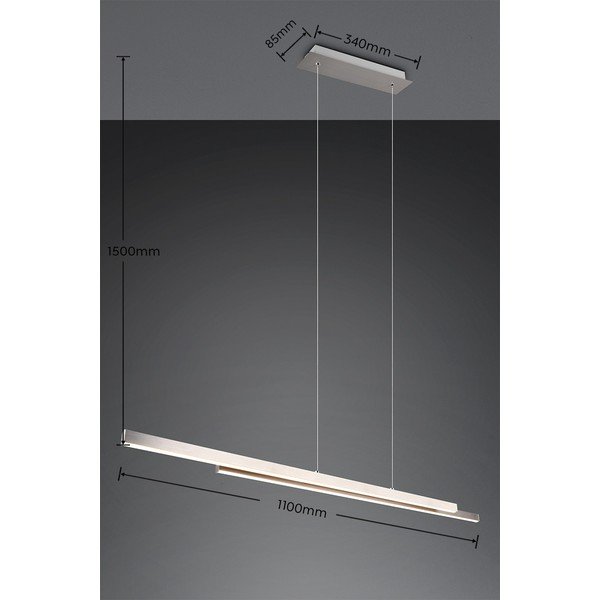 Sudraba krāsas LED piekaramā lampa Odio – Reality-image-4