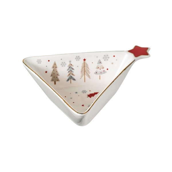 Porcelāna bļoda ar Ziemassvētku motīvu Brandani Fiocco, garums 15 cm
