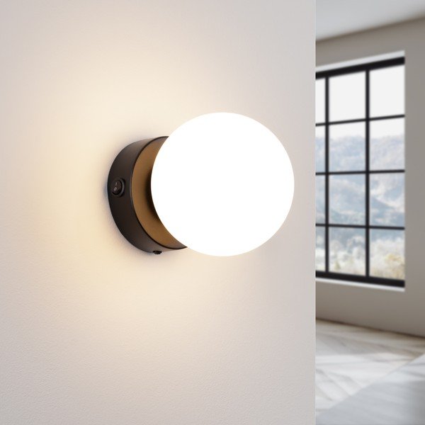 Melnbalta sienas lampa Blaze – Sollux-image-2