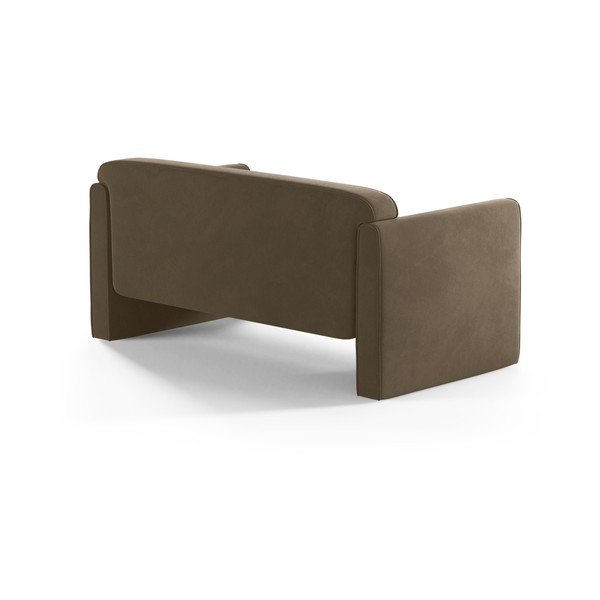 Pelēkbrūns samta dīvāns 140 cm Abby – Micadoni -image-2