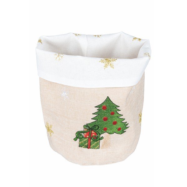 Bēšs Ziemassvētku konditorejas izstrādājumu grozs Villa d'Este Xmas Tree-image-1