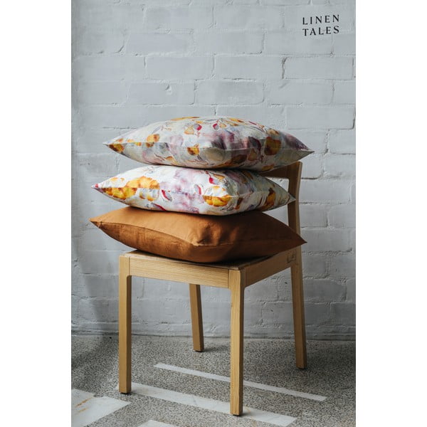 Lina spilvendrāna 40x40 cm Hazelnut – Linen Tales-image-3