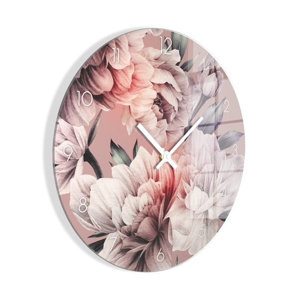 Stikla sienas pulkstenis ø 30 cm - Styler-image-3