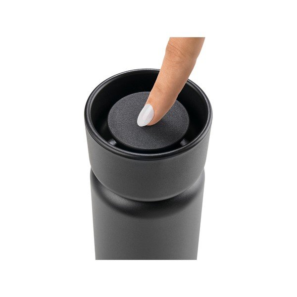 Melna nerūsējošā tērauda termokrūze 400 ml Singles – Zone-image-3