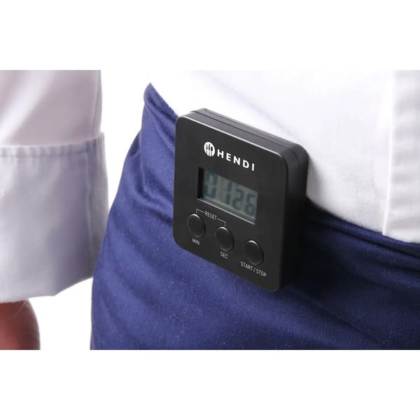Melns digitālais taimeris ar magnētu Hendi-image-2