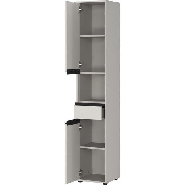 Pelēks augsts/šaurs vannas istabas skapis 33x181 cm Lemont – Germania-image-3