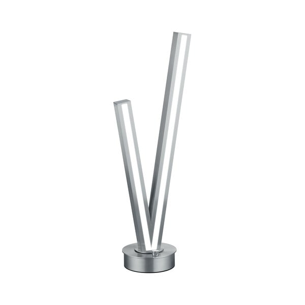 Pelēka LED galda lampa ar balss vadību/ar mobilās lietotnes vadību un metāla abažūru (augstums 67,5 cm) Cicanto – CINQUE