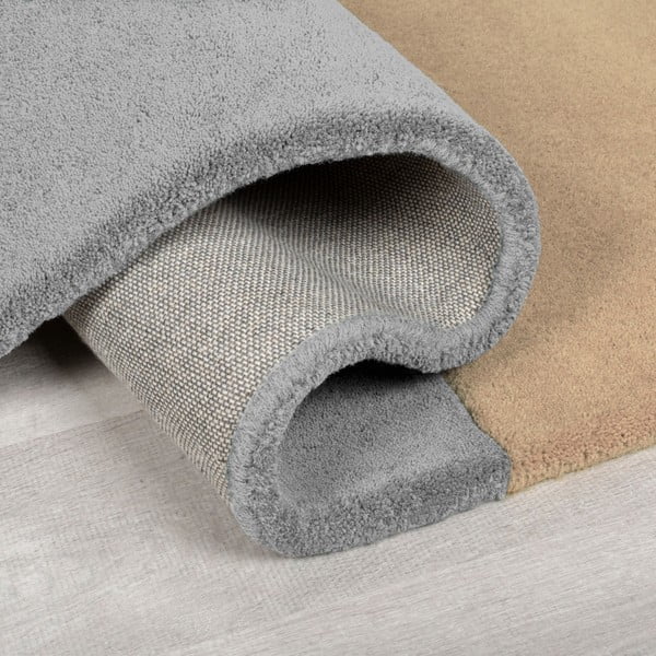 Melns/pelēks ar rokām darināts vilnas paklājs 120x180 cm Lozenge Monochrome – Flair Rugs-image-3