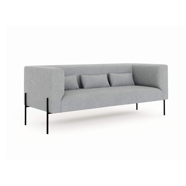 Gaiši pelēks trīsvietīgs dīvāns Milo Casa Nina, 192 cm