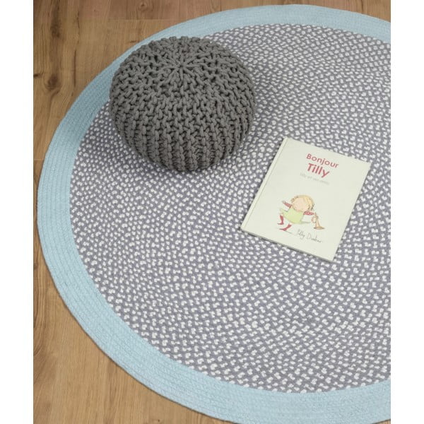 Zils ar rokām darināts bērnu paklājs Nattiot Brenda, ∅ 120 cm-image-2