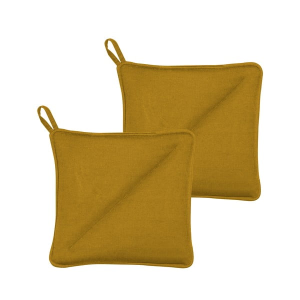 2 dzeltenu kokvilnas galda paliktņu komplekts Södahl-image-1