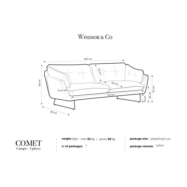 Rozā dīvāns Windsor & Co Sofas Comet-image-4