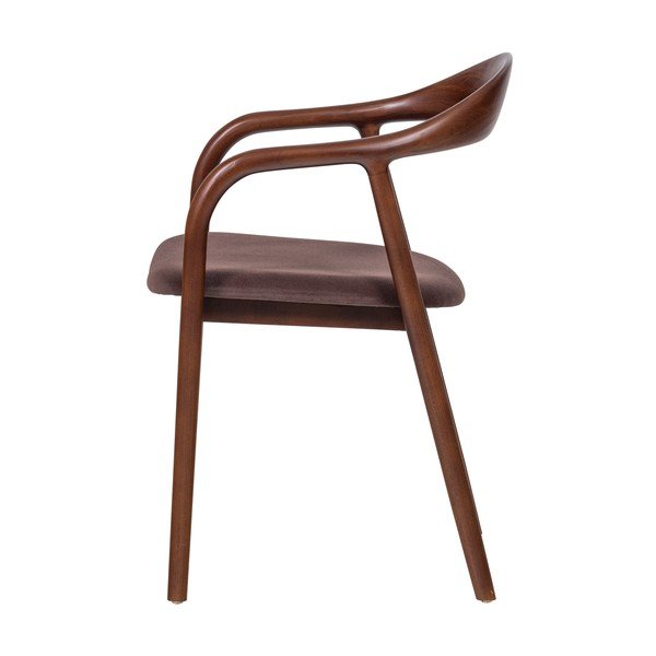 Brūns dižskābarža masīvkoka pusdienu krēsls ar roku balstiem Bran – WOOOD-image-3