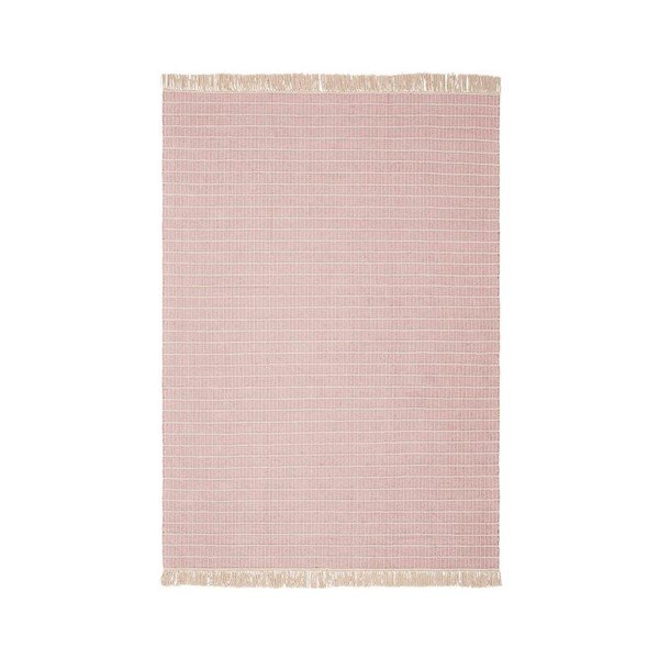 Rozā ar rokām darināts kokvilnas celiņa paklājs 80x150 cm Irma – Jotex