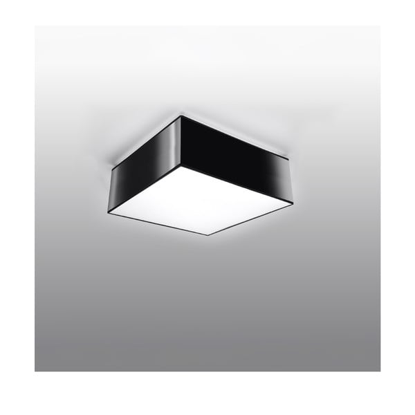 Melna griestu lampa 25x25 cm Mitra – Sollux-image-2