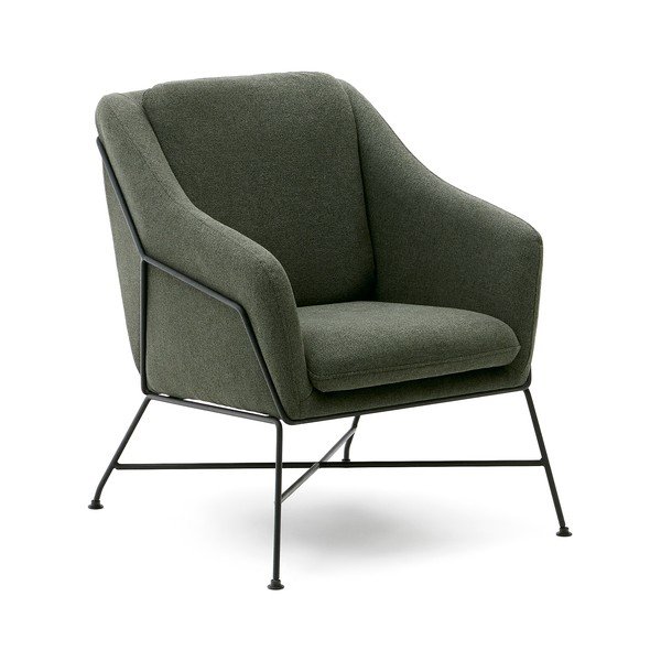 Zaļš atpūtas krēsls Brida – Kave Home