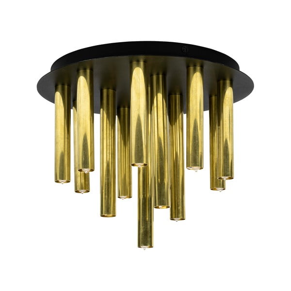 Griestu lampa ar metāla abažūru melnā un zelta krāsā 35x29 cm Gocce – Markslöjd