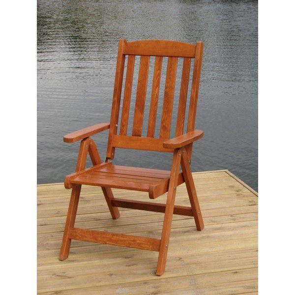 Brūns masīvkoka dārza krēsls Luisa – Rojaplast-image-1