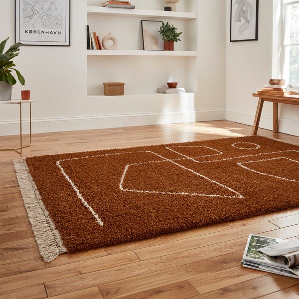 Terakotas sarkans paklājs Think Rugs Boho, 160 x 220 cm-image-2