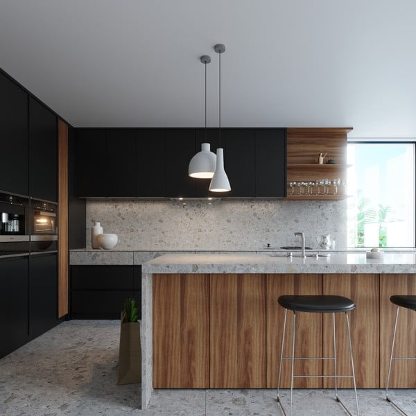 Gaiši pelēka piekaramā lampa ar betona abažūru ø 17 cm Mattia – Sollux-image-1